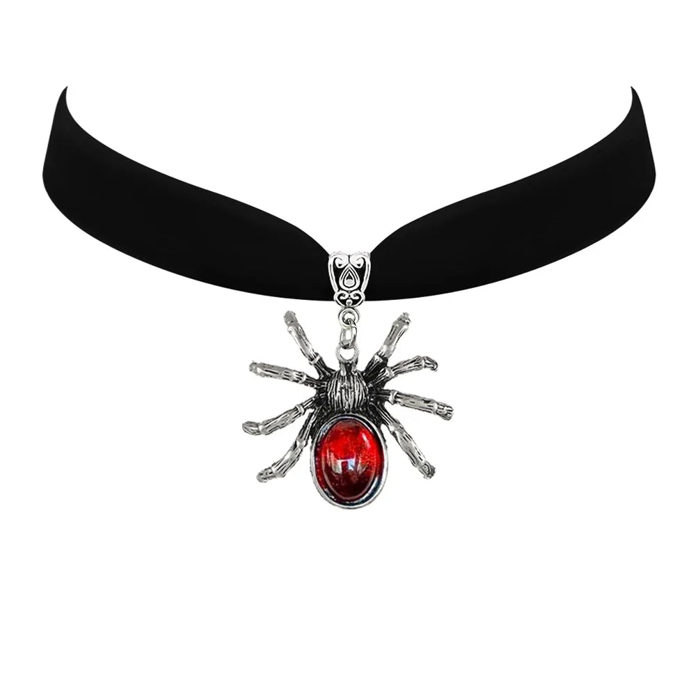 Red Spider Charm Choker