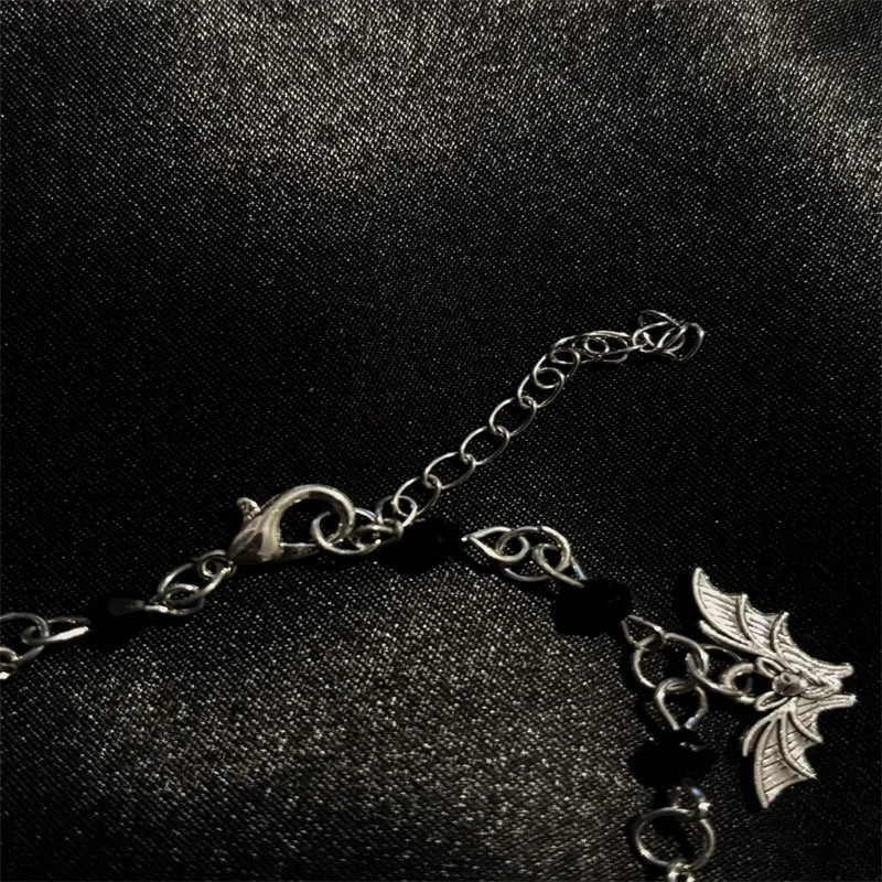 Gothic Bat Charm Bracelet