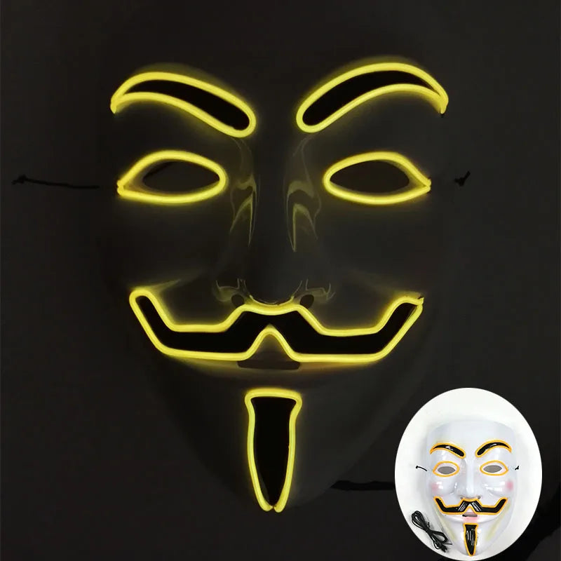 LED Hacker Vendetta Mask