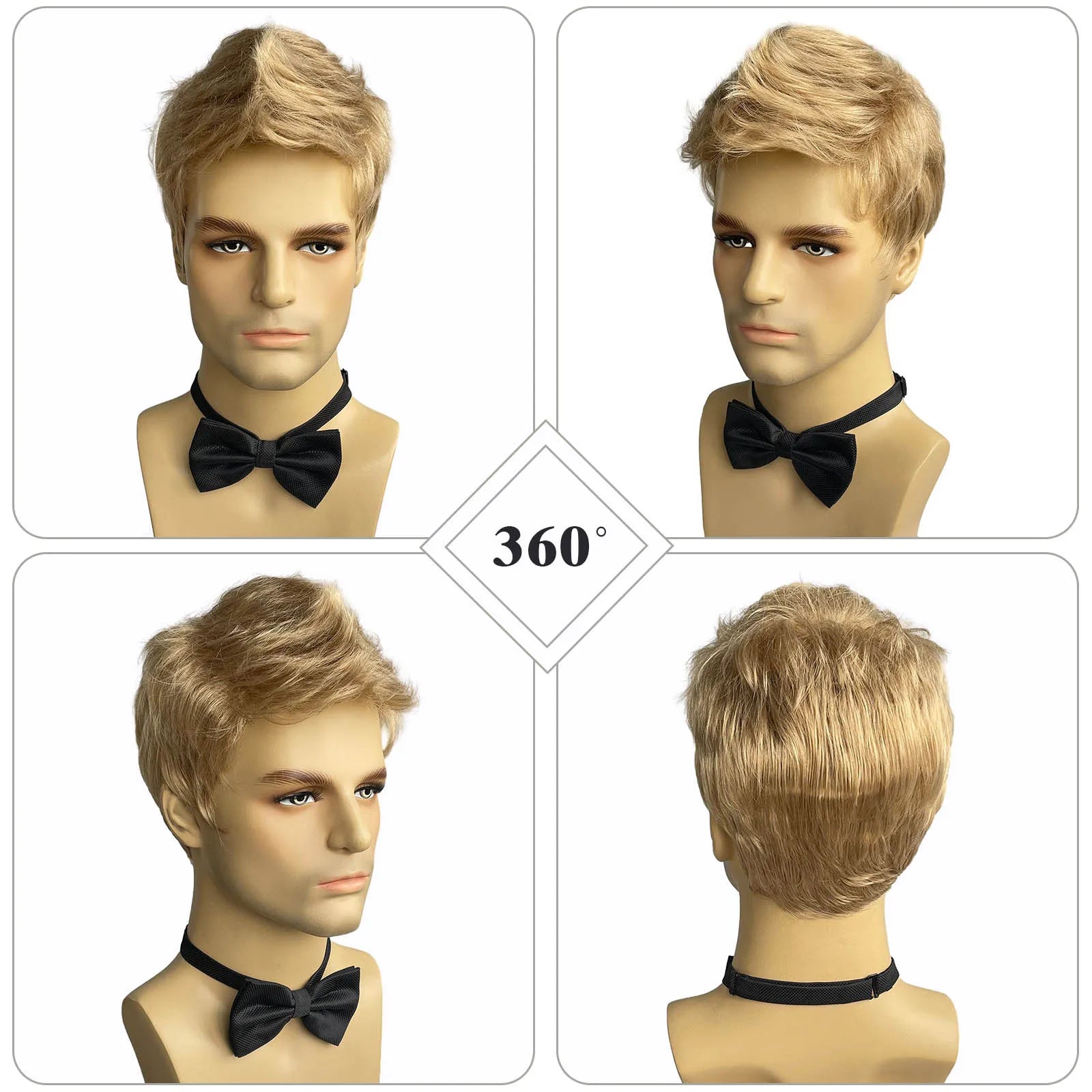 Men's Blonde Layered Wig