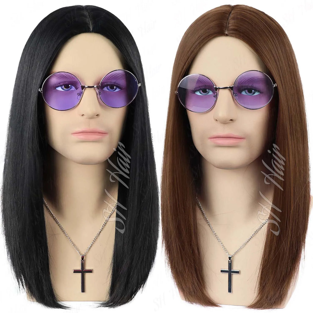 80s Heavy Metal Black Wig