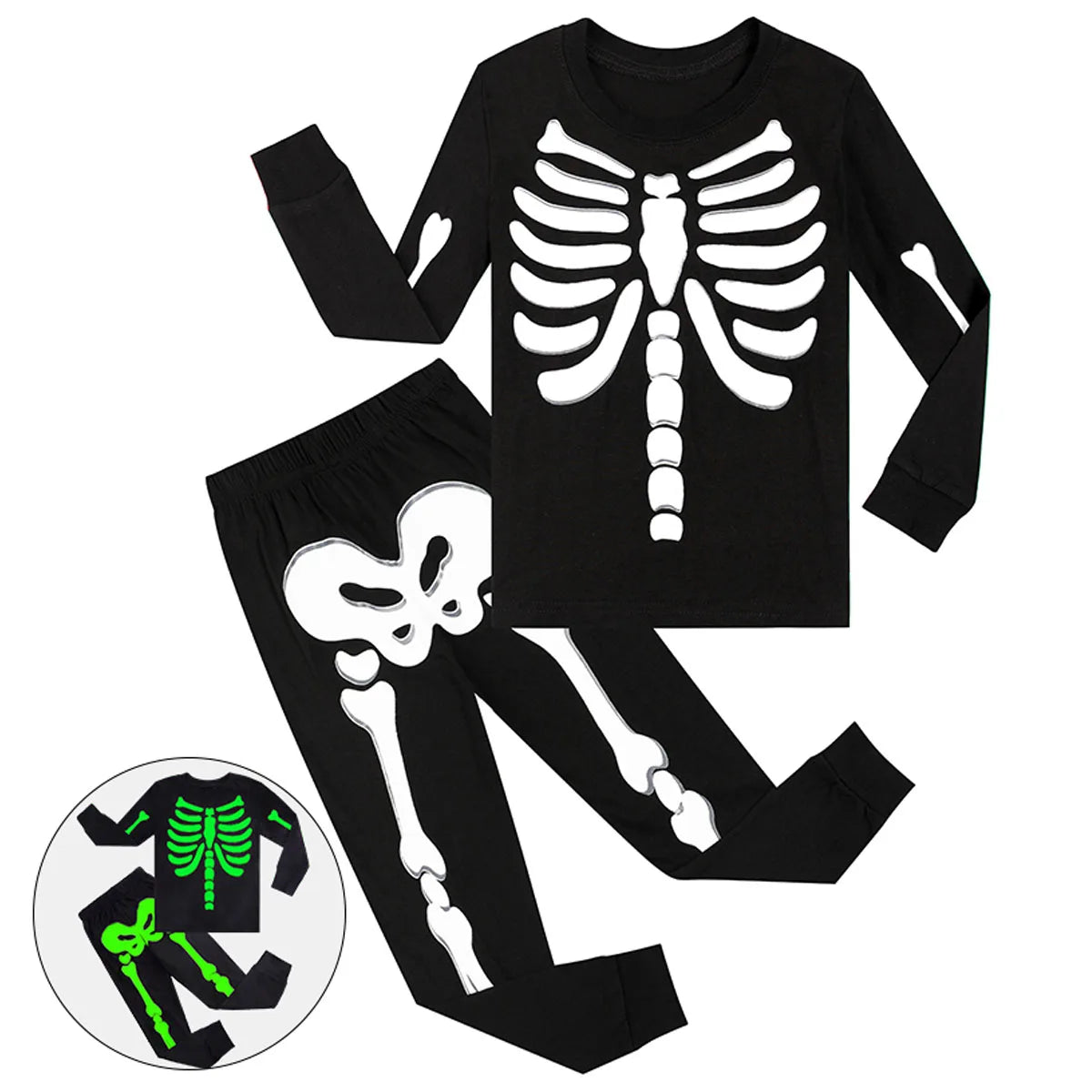 Kids Glow-in-the-Dark Skeleton Costume