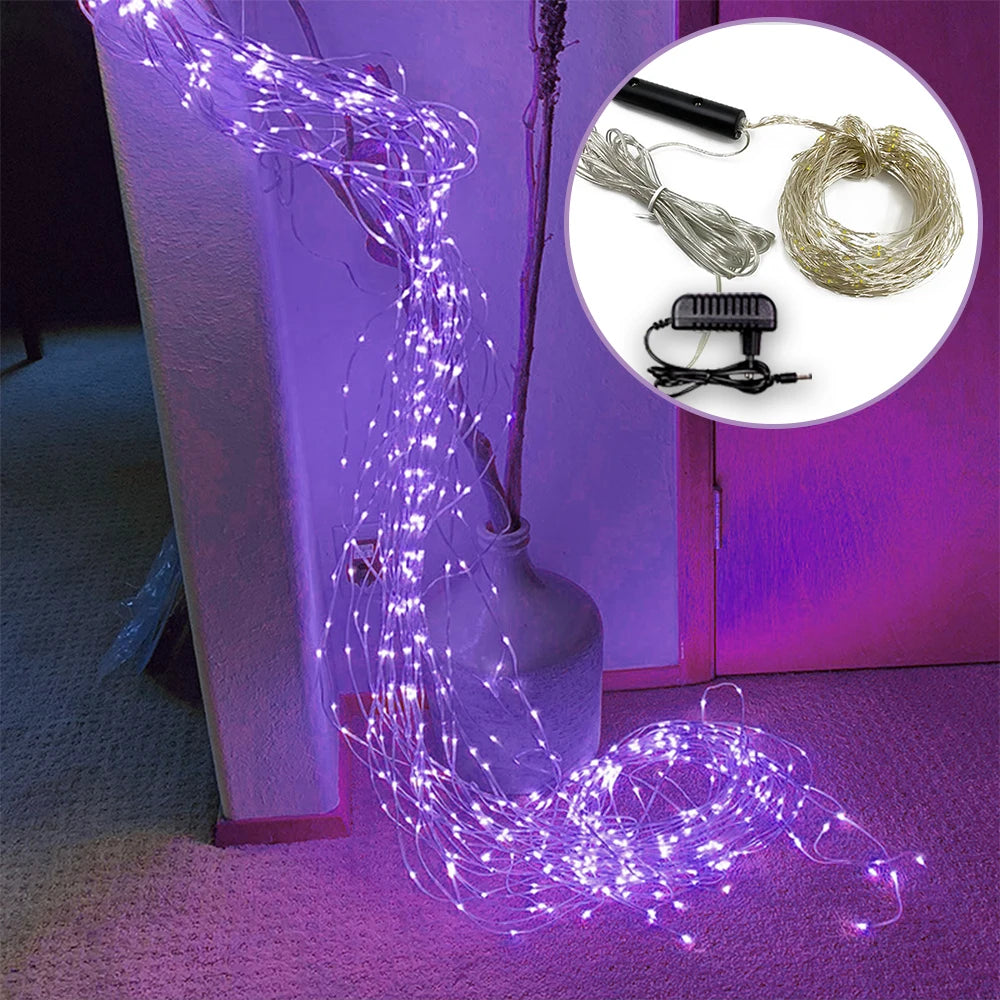 Purple Fairy String Lights, 600 LED