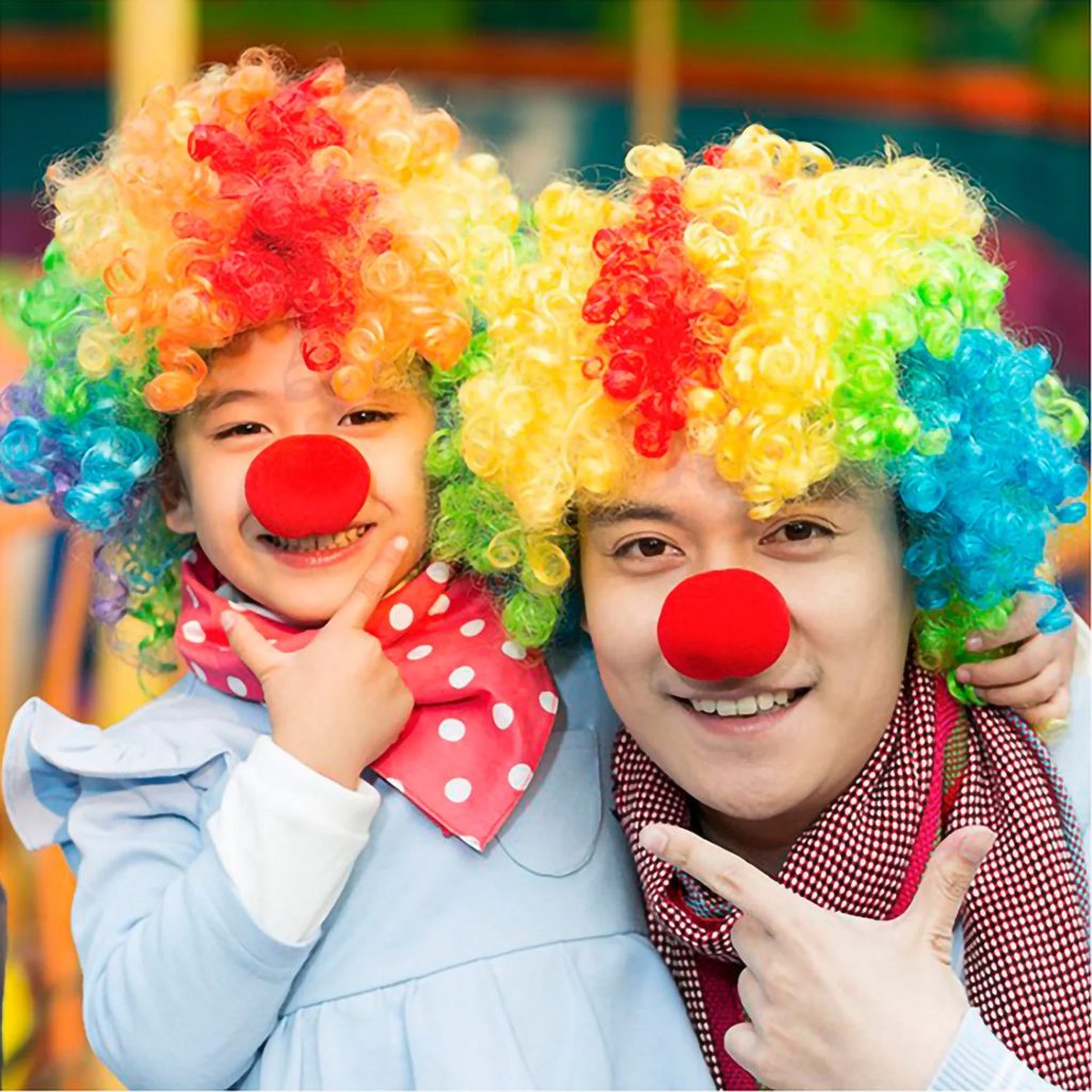 Rainbow Afro Clown Wig
