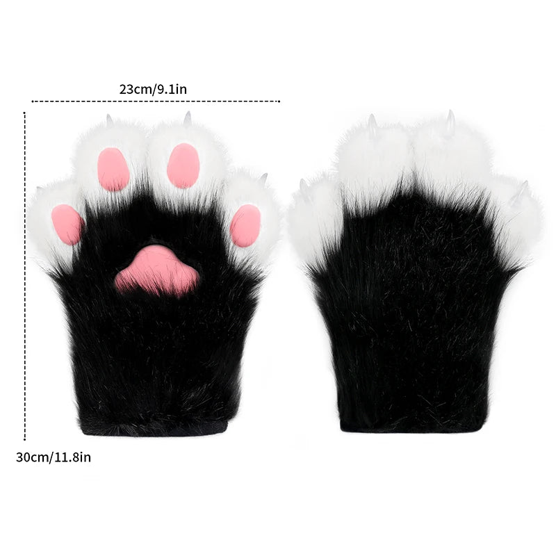Plush Animal Claw Gloves