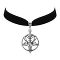 Deer Skull Pentagram Choker