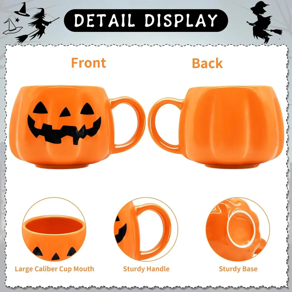 Pumpkin-Shaped Ceramic Mug