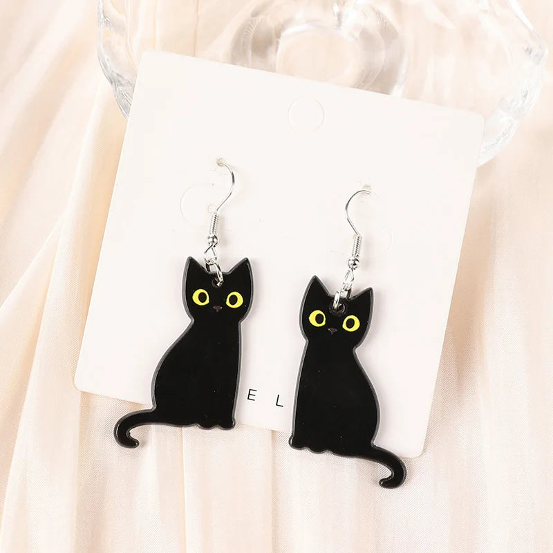 Acrylic Skull Drop Earrings