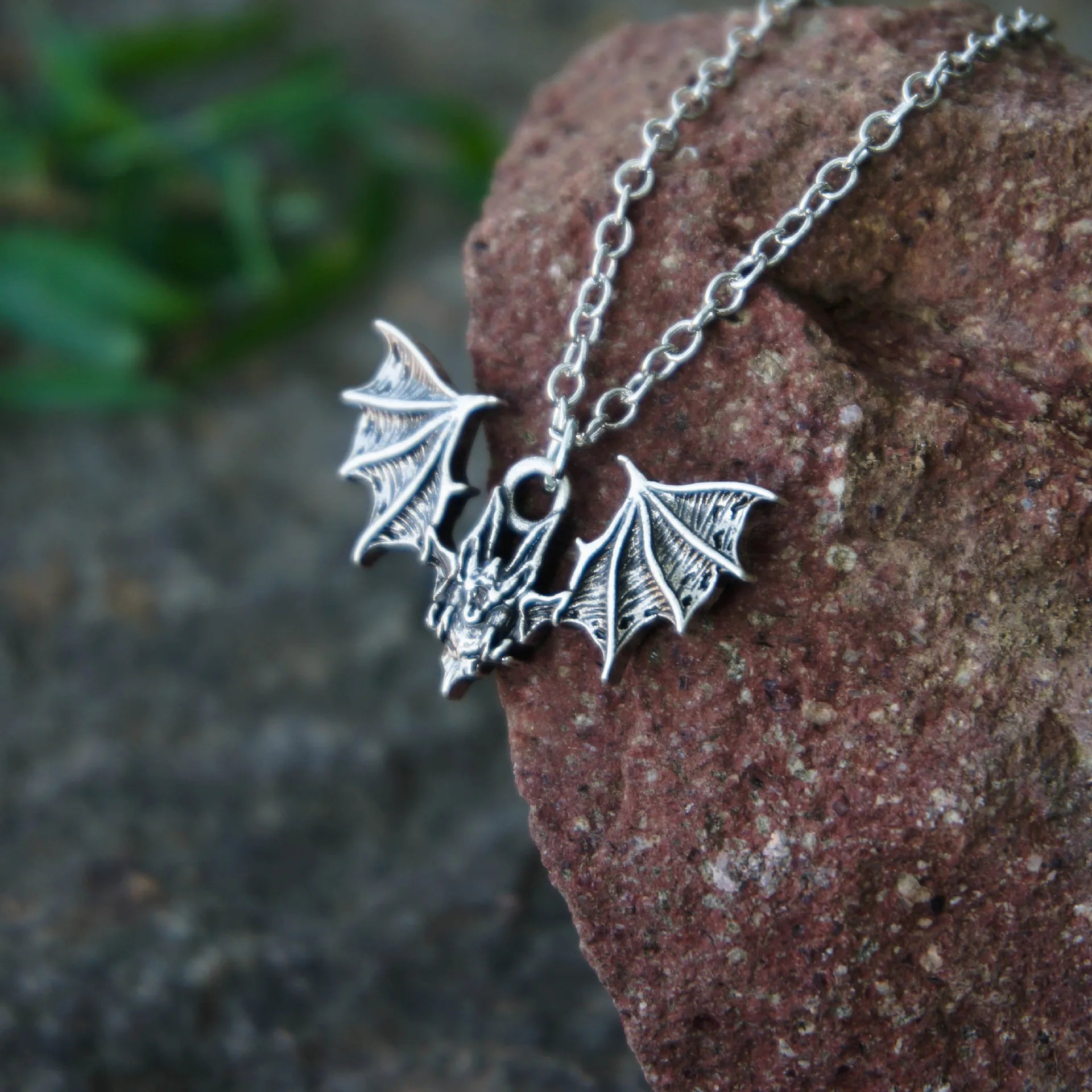 Vintage Bat Witchcraft Necklace