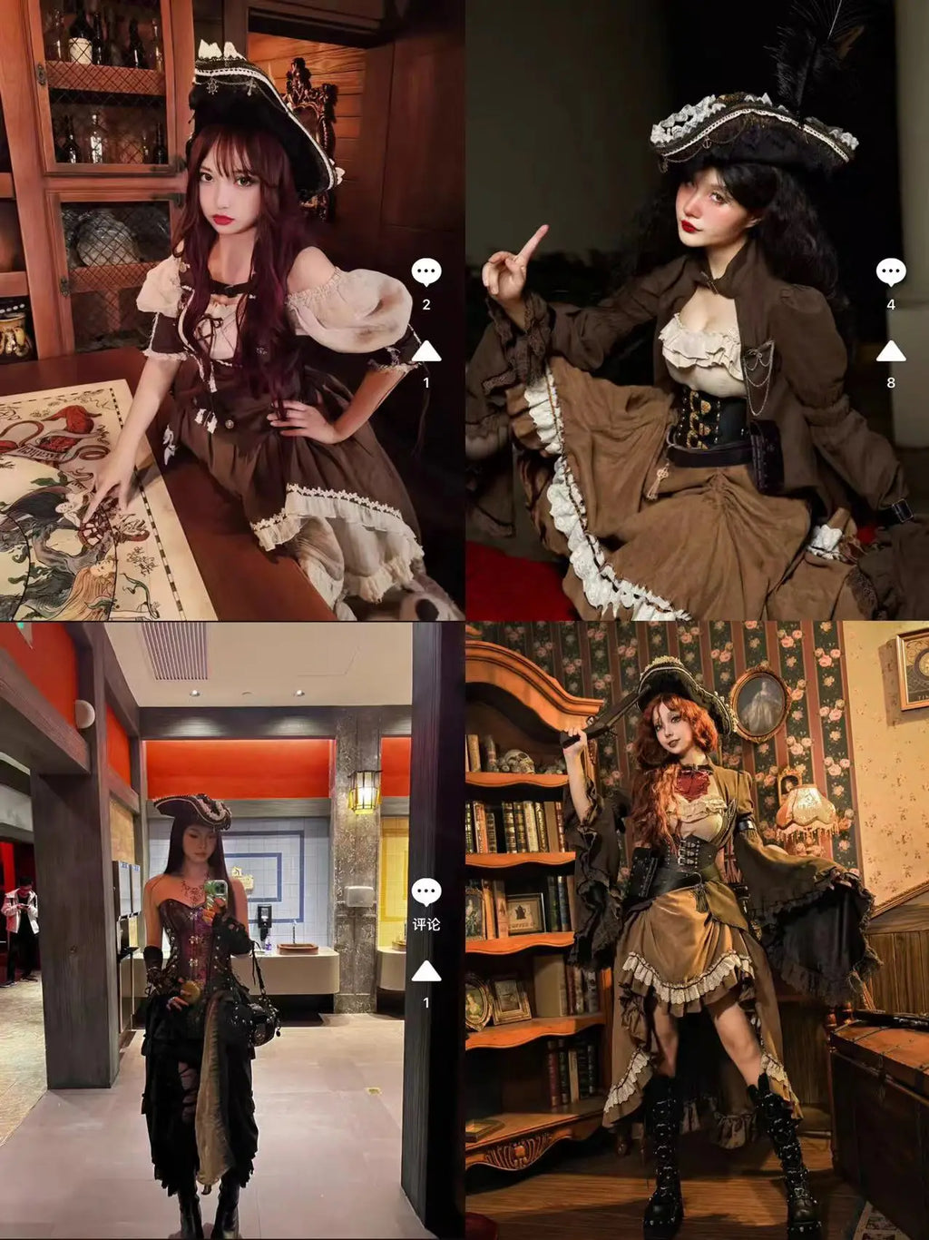 Pirate Hat & Wig Set