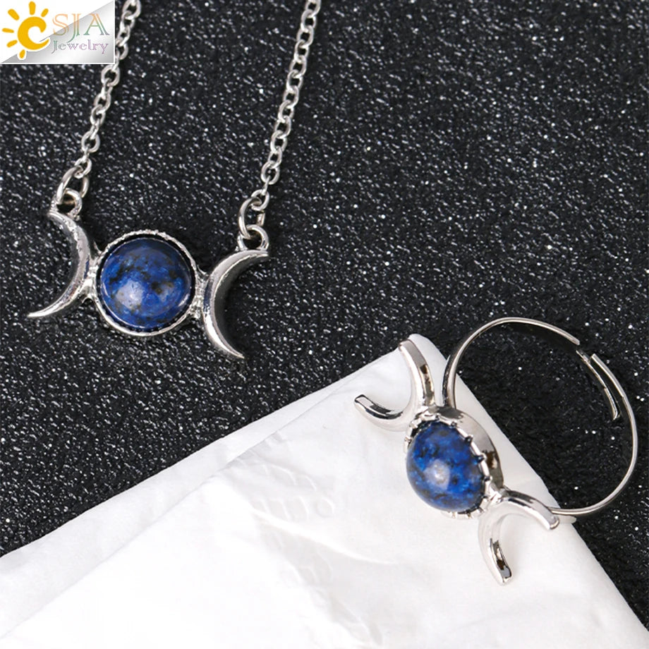 Crescent Crystal Jewelry Set
