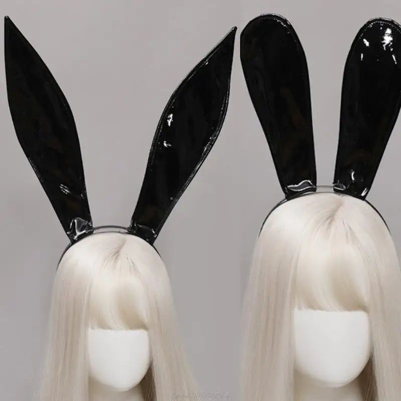 Leather Bunny Ears Headband