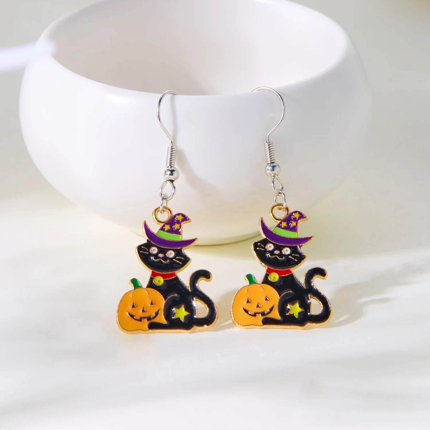 Ghost Dangle Stud Earrings