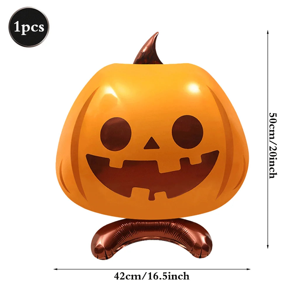 Foil Balloon Set — Pumpkin, Ghost, Bat, Dead Tree