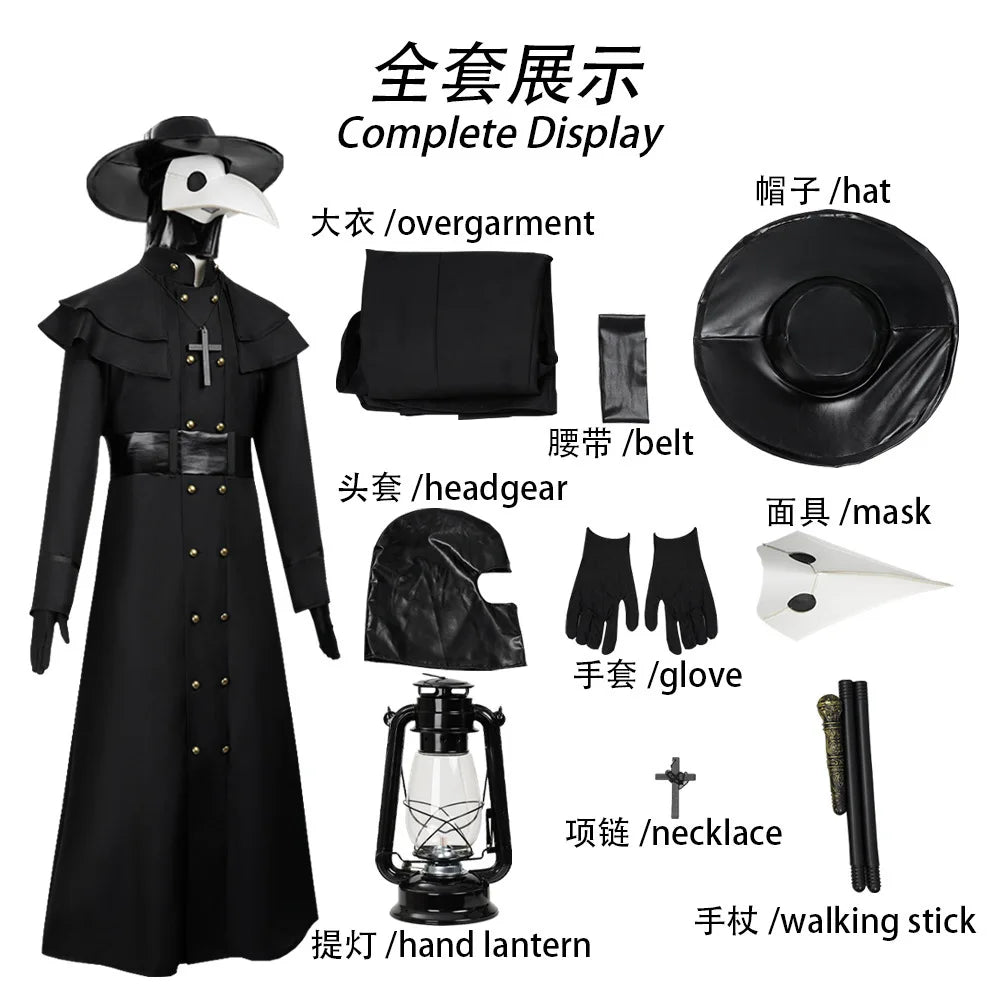 Steampunk Plague Doctor Coat & Mask