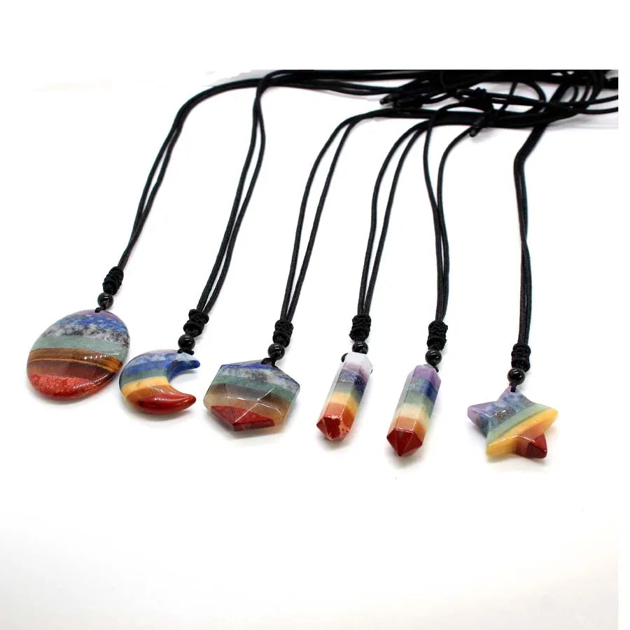 Chakra Moonstone Pendant