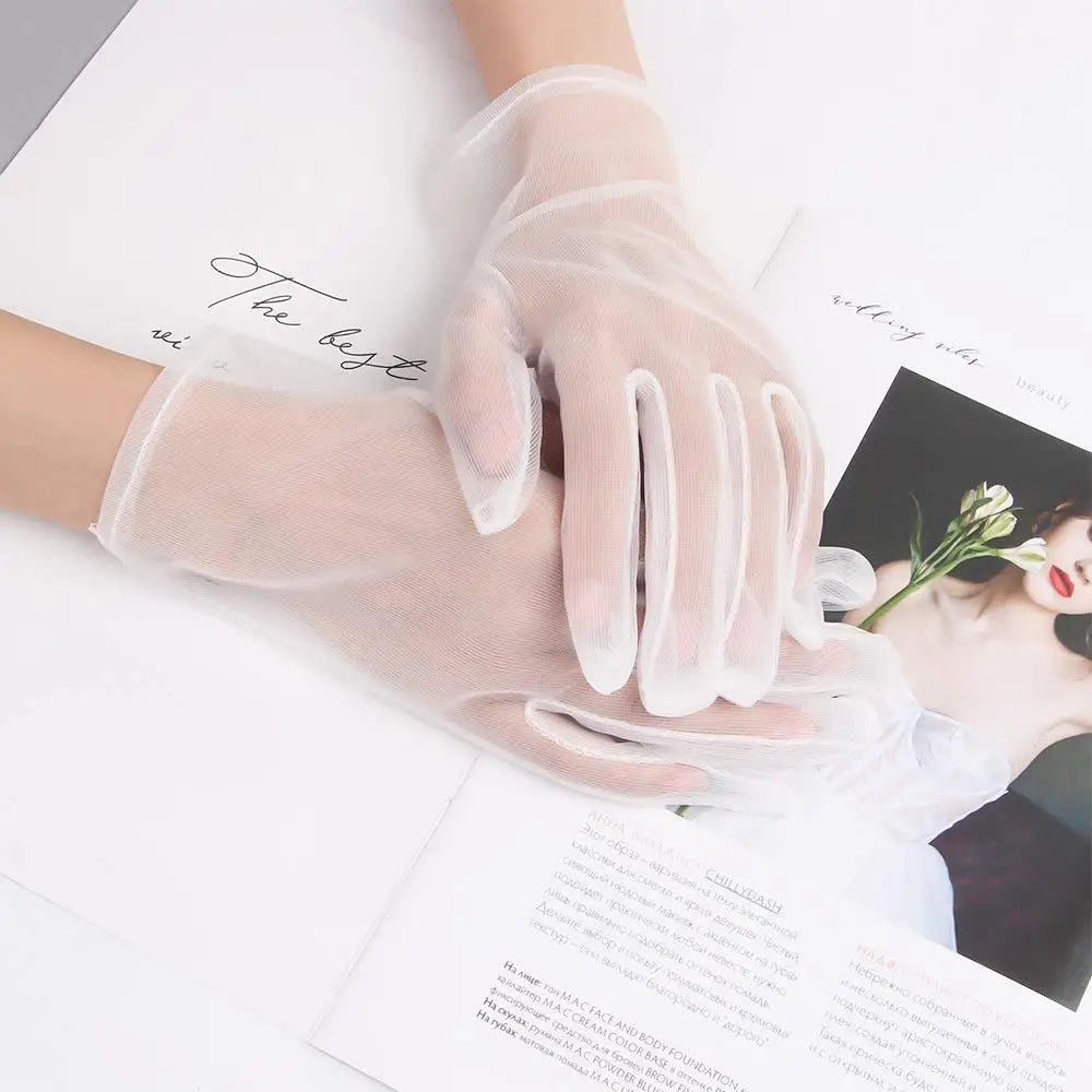 White Faux Silk Wedding Veil