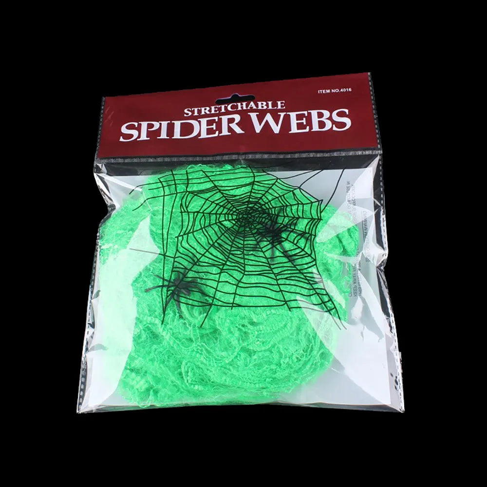 Stretchy Spider Web with Spiders