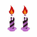Purple Candle Earrings