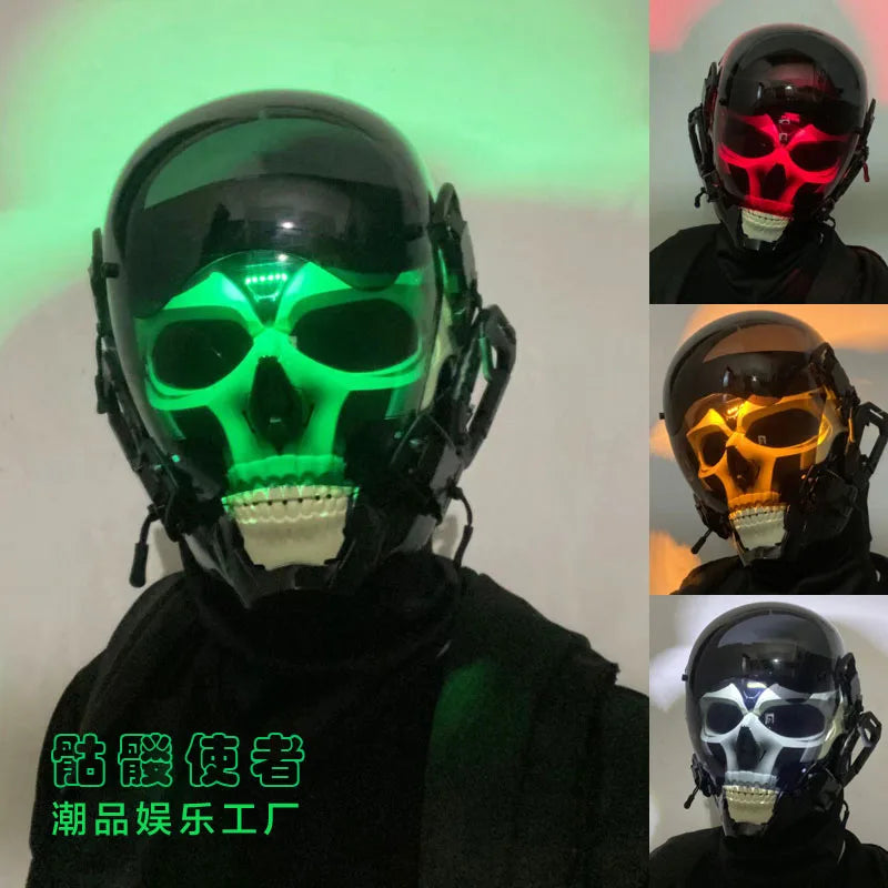 Cyberpunk LED Skull Mask