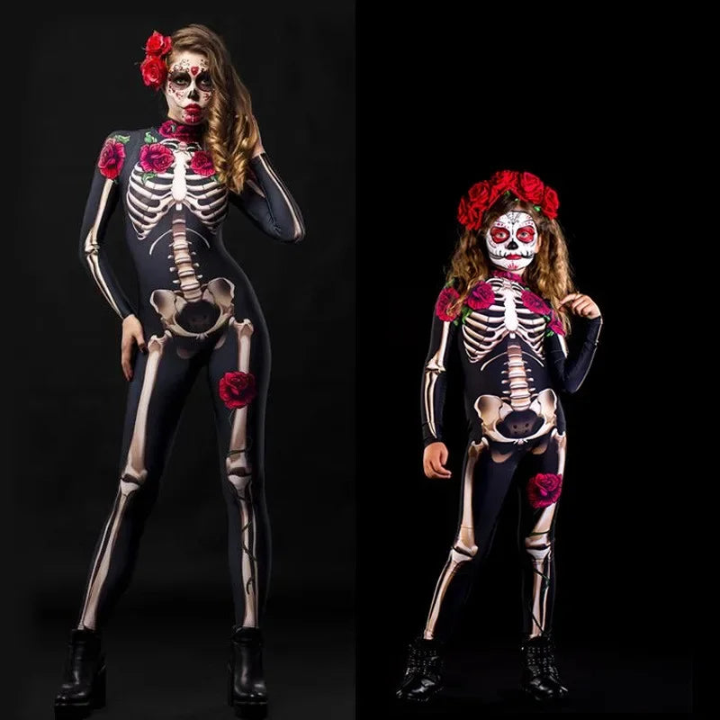 Rose Skeleton Costume Dress