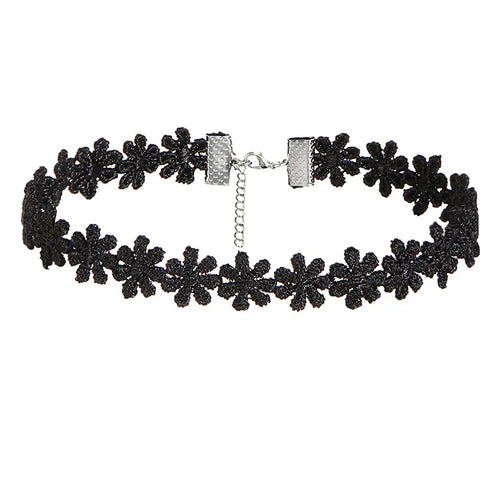 Black Floral Lace Choker
