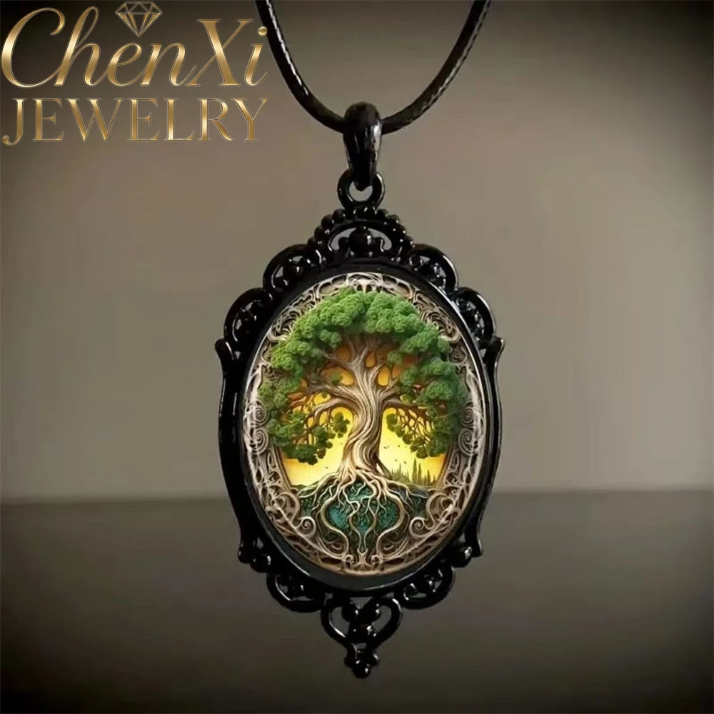 Raven Cross Witch Pendant