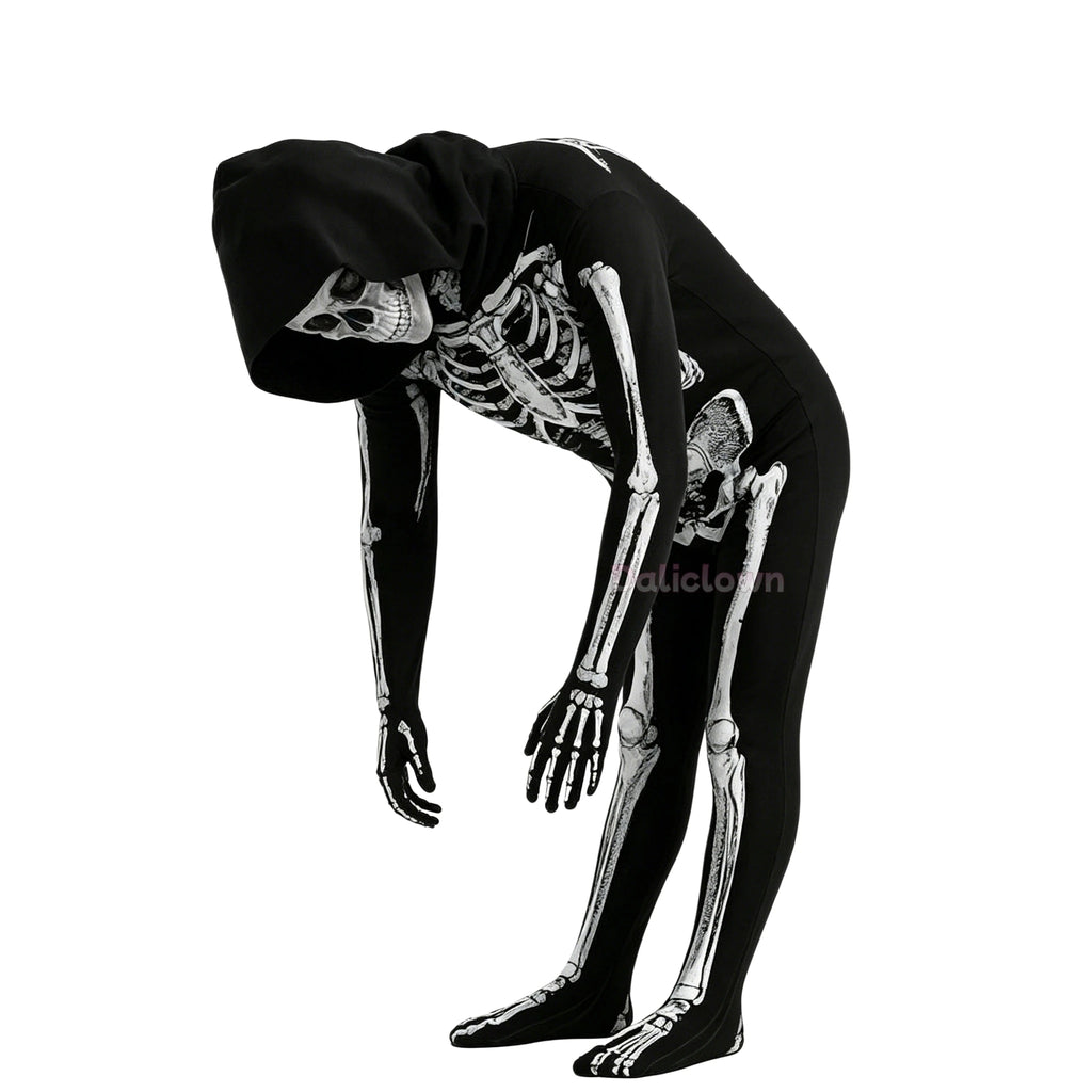 Kids Hooded Skeleton Costume