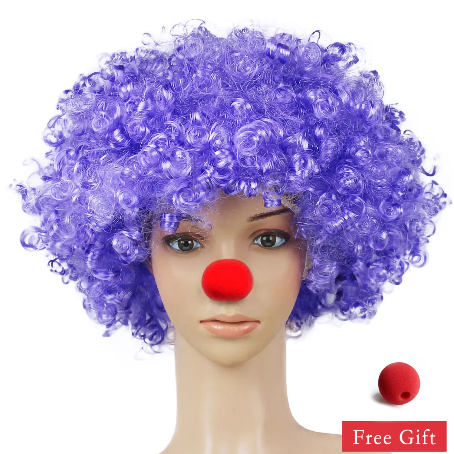 Rainbow Afro Clown Wig