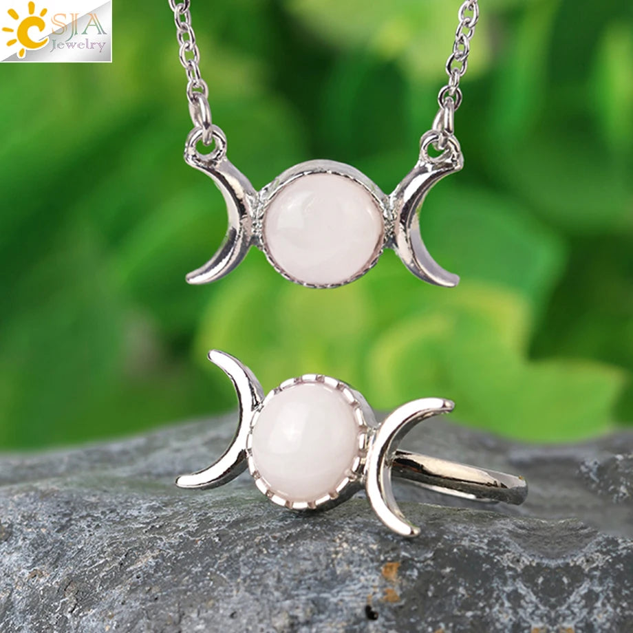 Crescent Crystal Jewelry Set