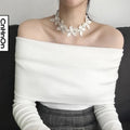 Ivory Floral Pearl Choker