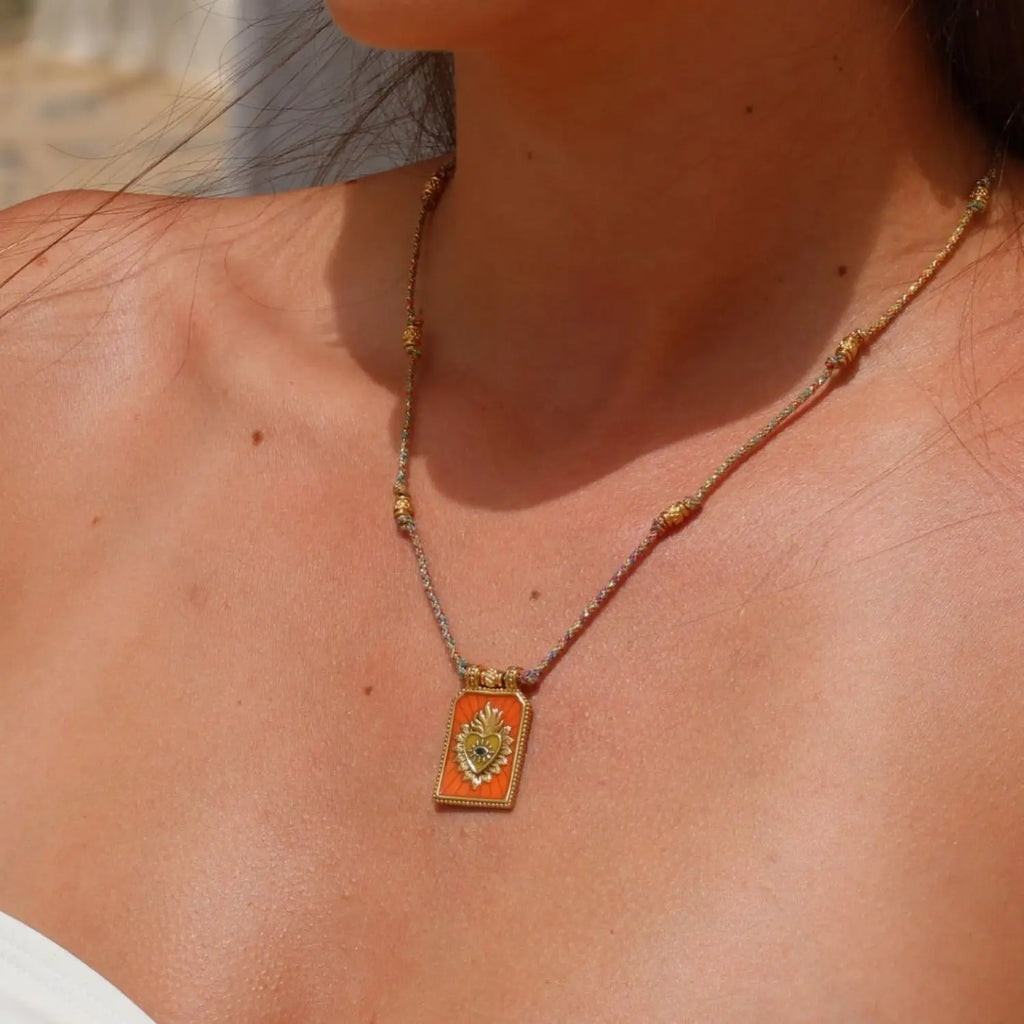 Gold Tarot Card Pendant Necklace