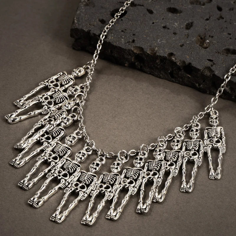 Gothic Skeleton Bone Jewelry Set
