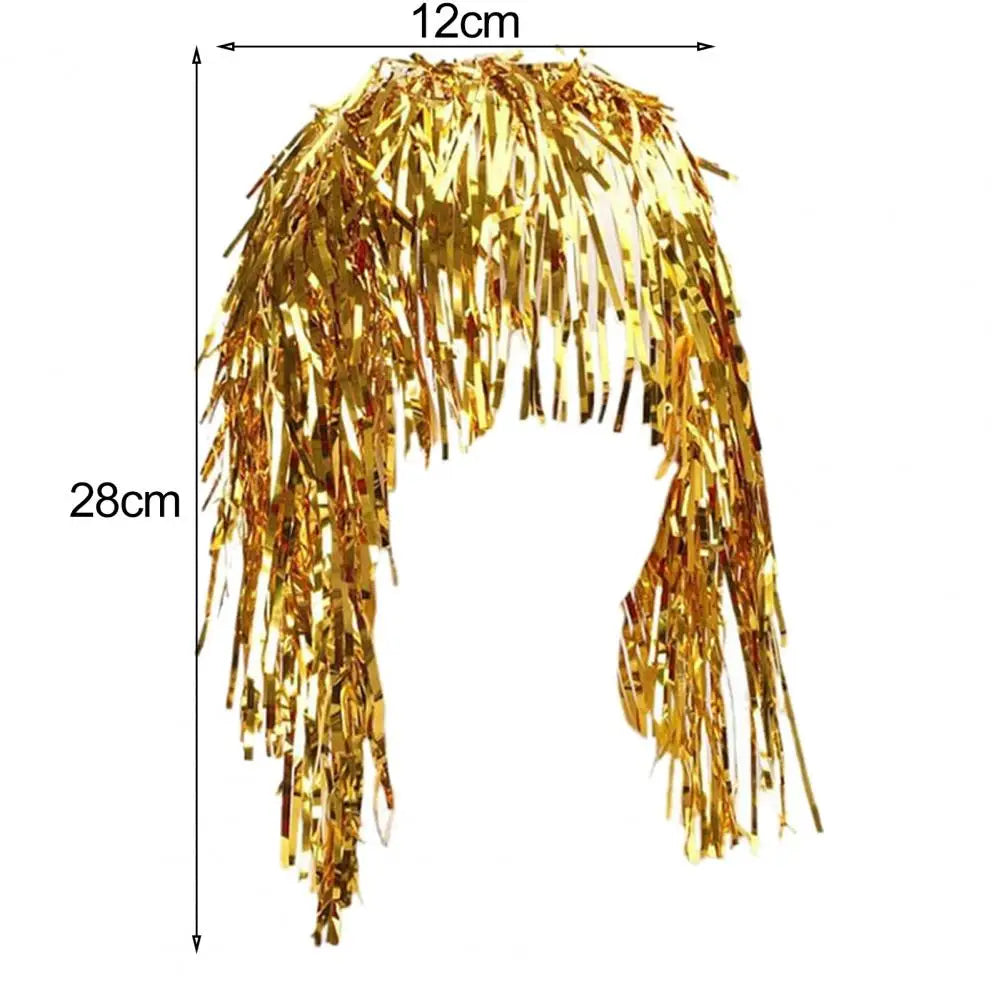 Foil Tinsel Disco Wig