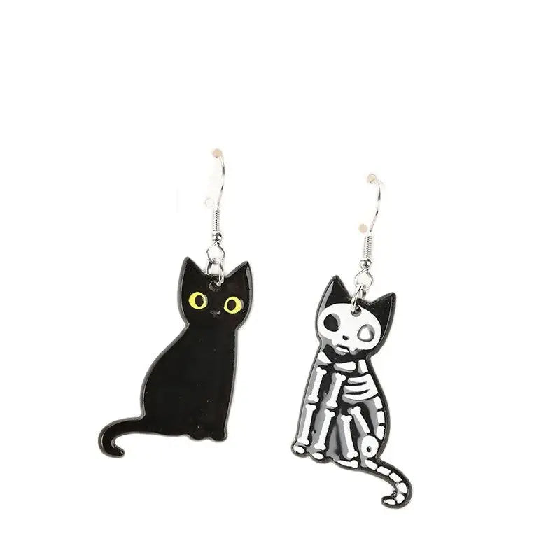 Acrylic Skull Drop Earrings