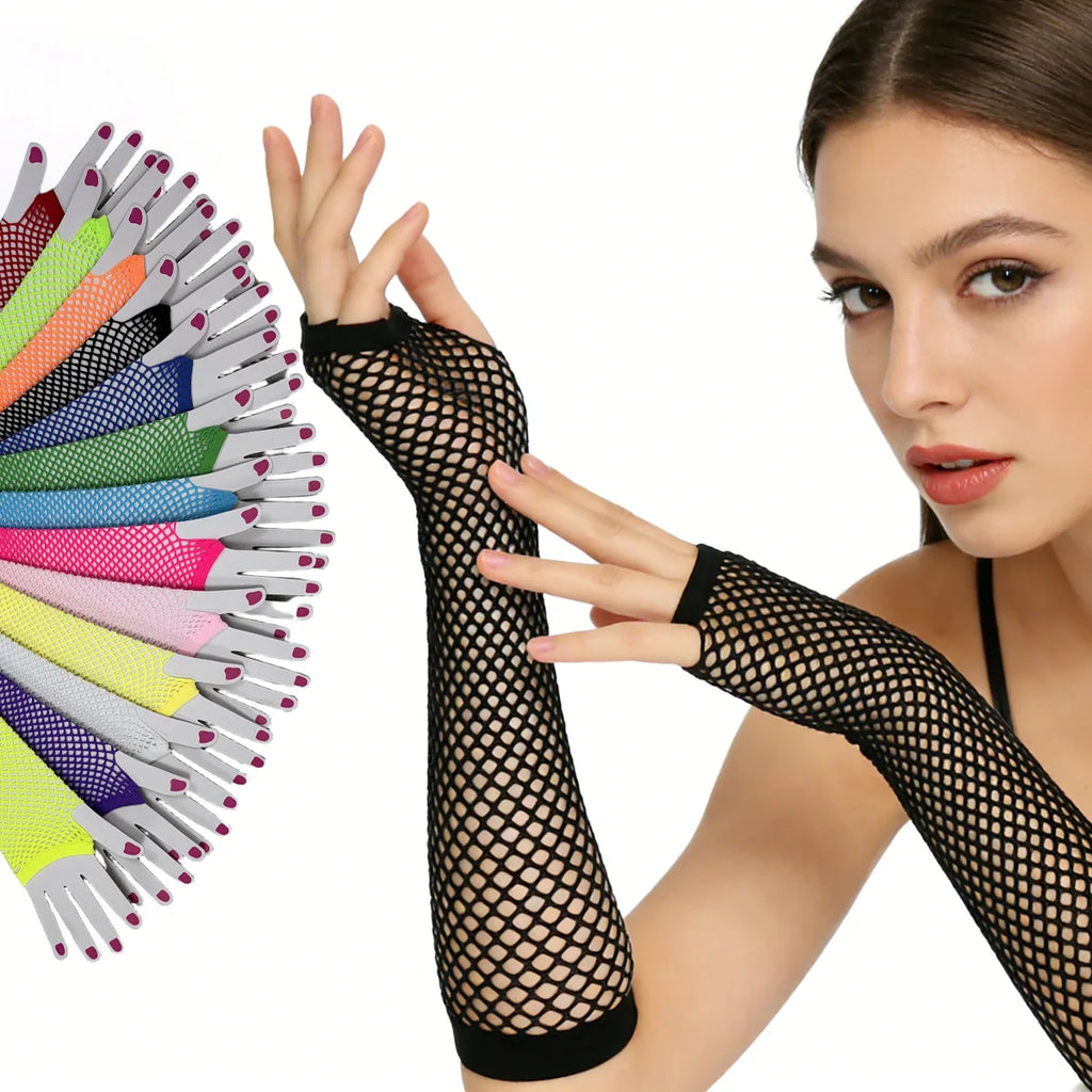 Fishnet Long Gloves