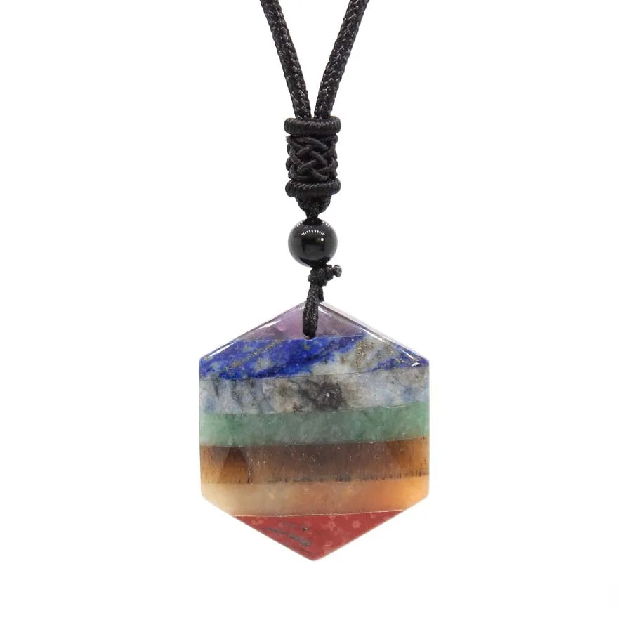 Chakra Moonstone Pendant