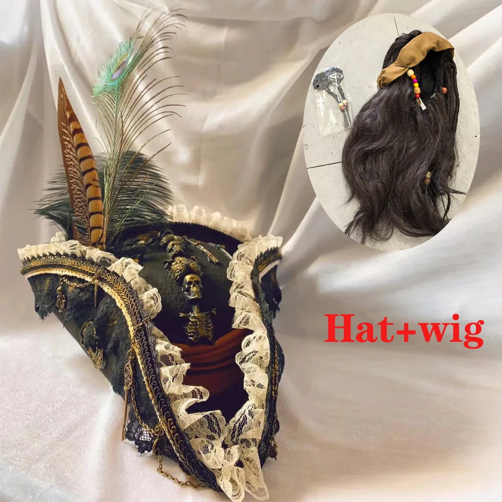 Pirate Hat & Wig Set