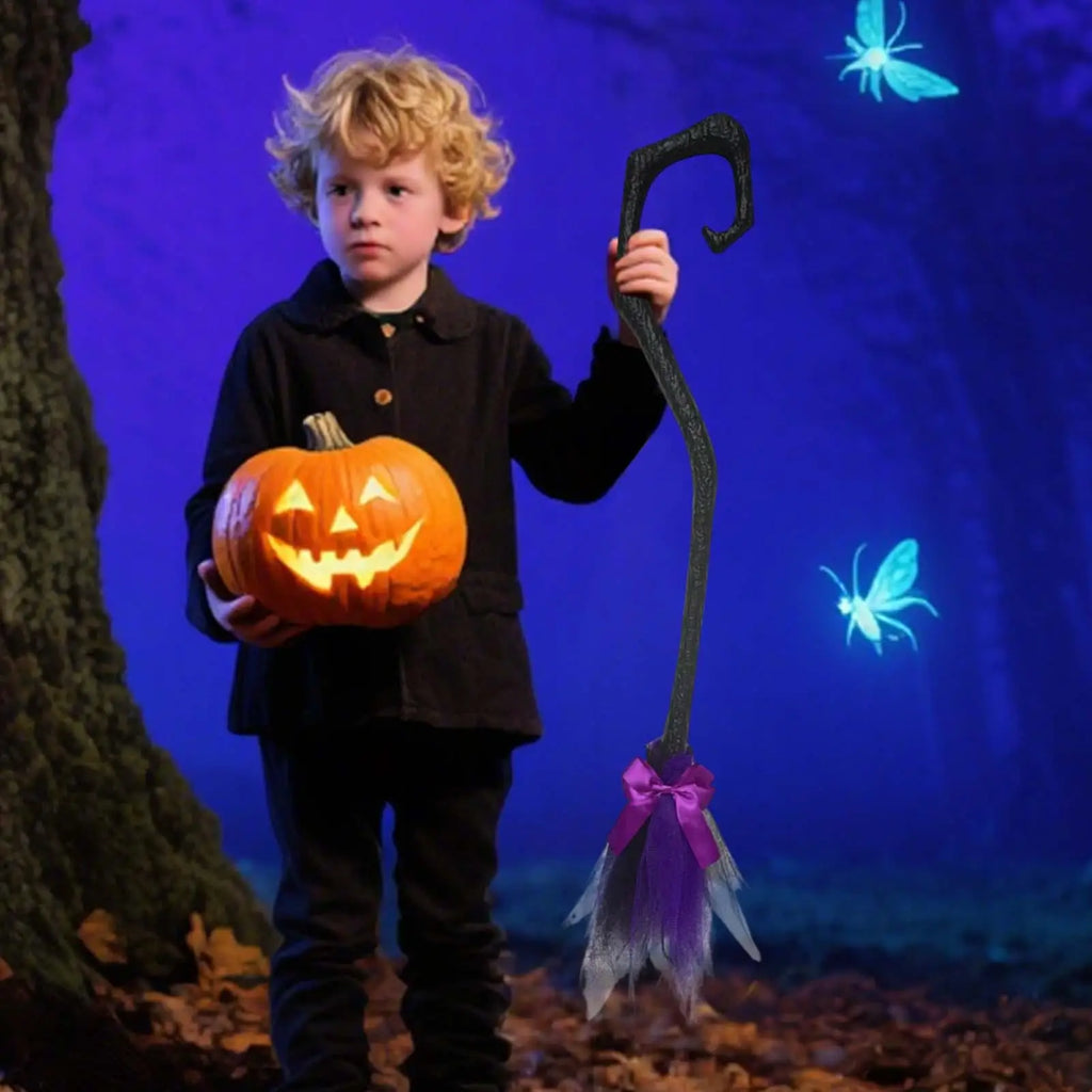 Witch Broom with Ribbon (Portable)