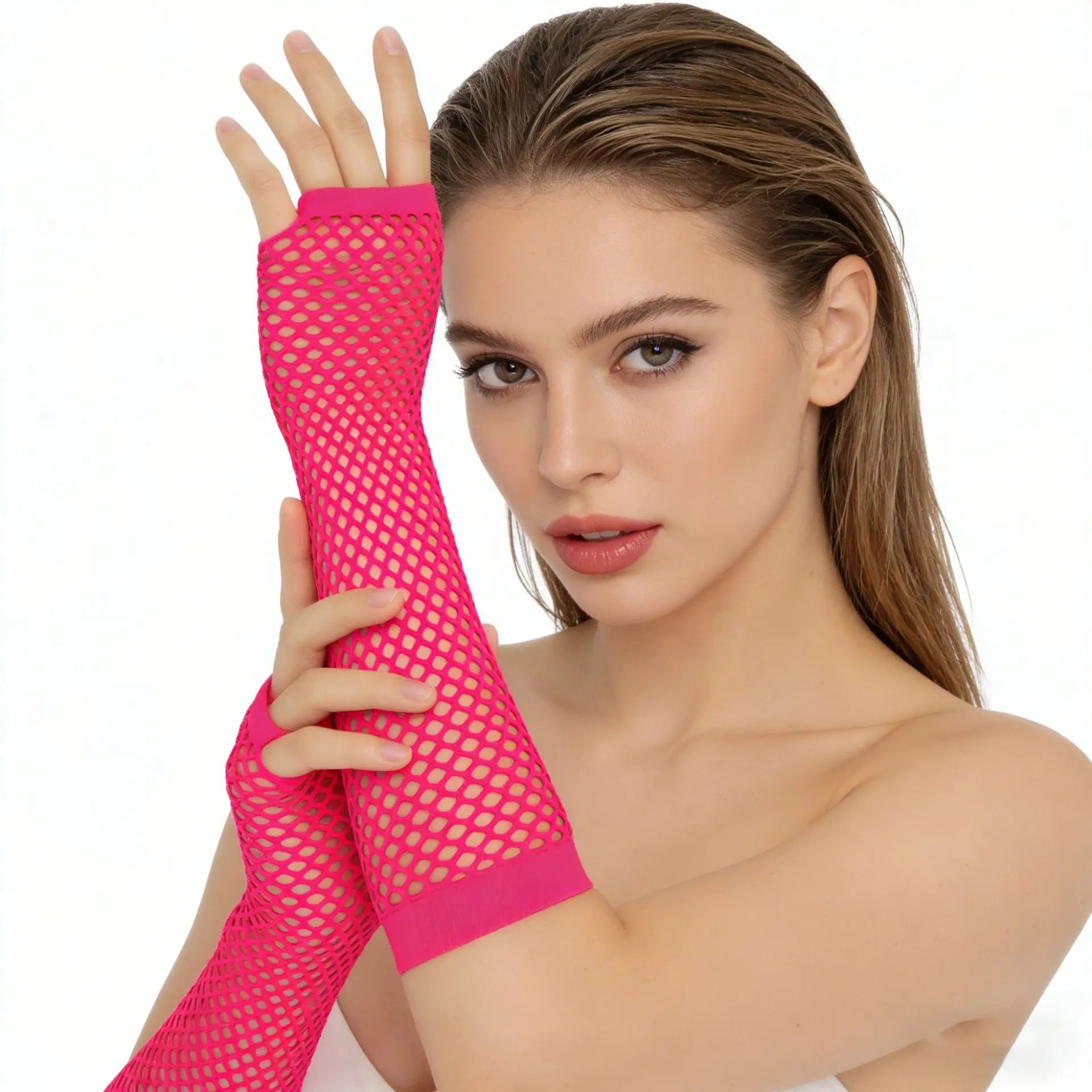 Fishnet Long Gloves