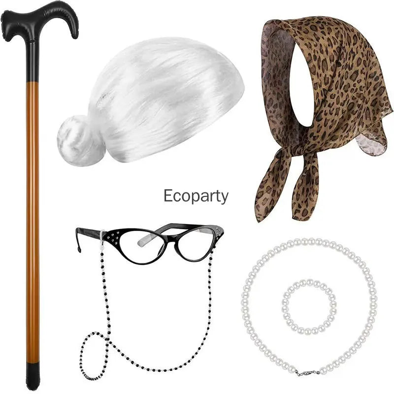 Old Lady Costume Accessory Set