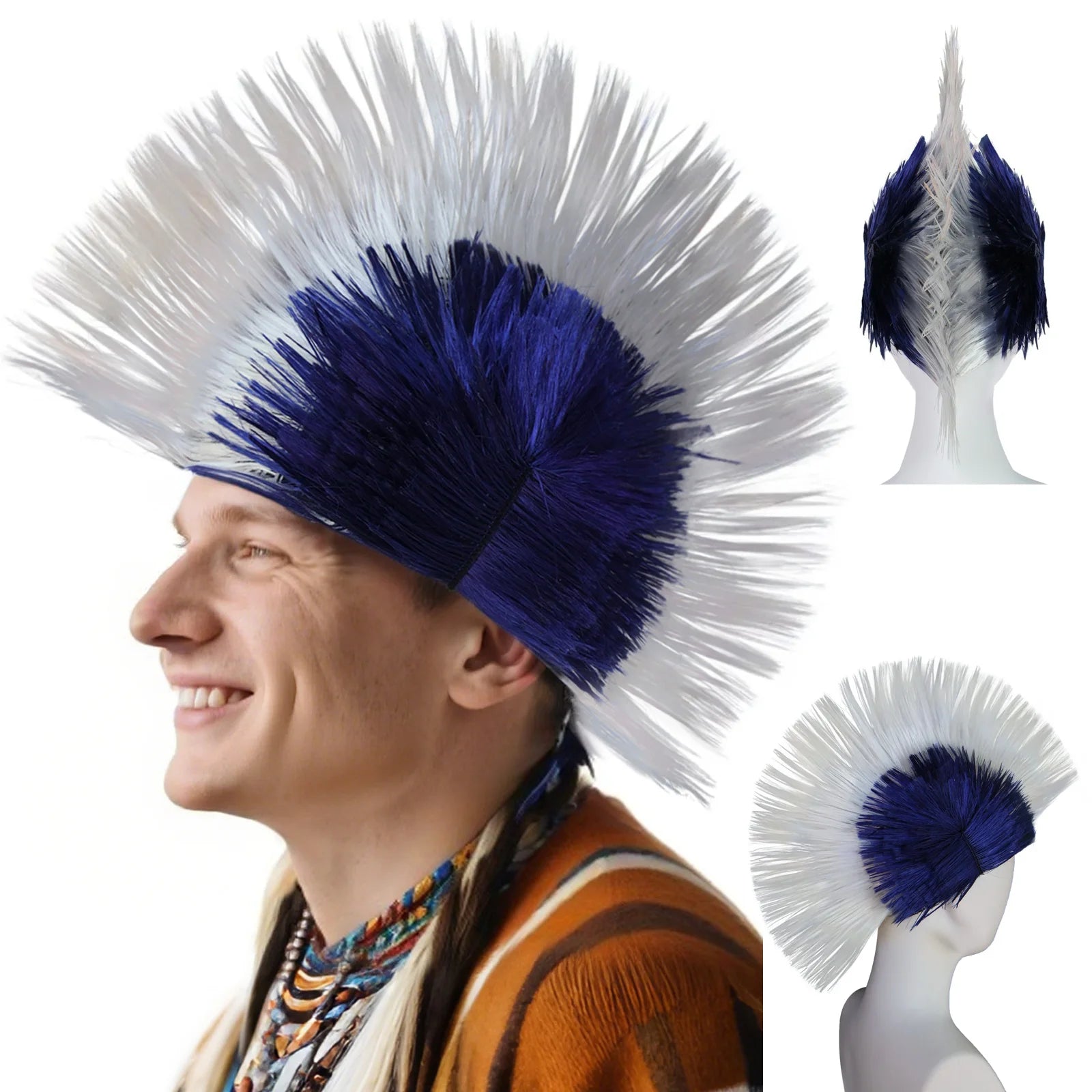 Rainbow Mohawk Wig