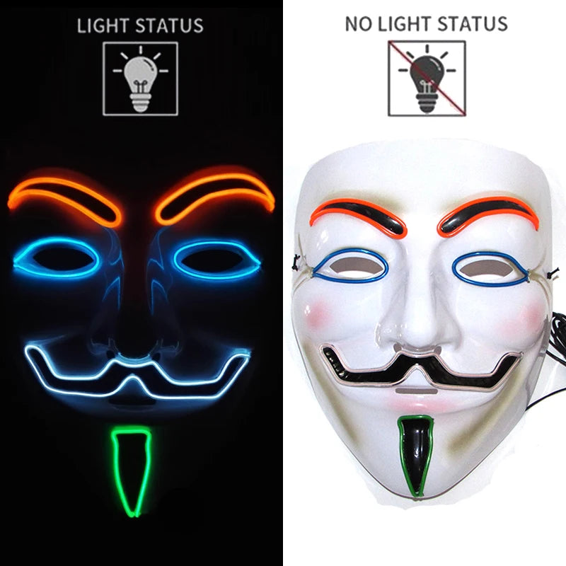 LED Hacker Vendetta Mask