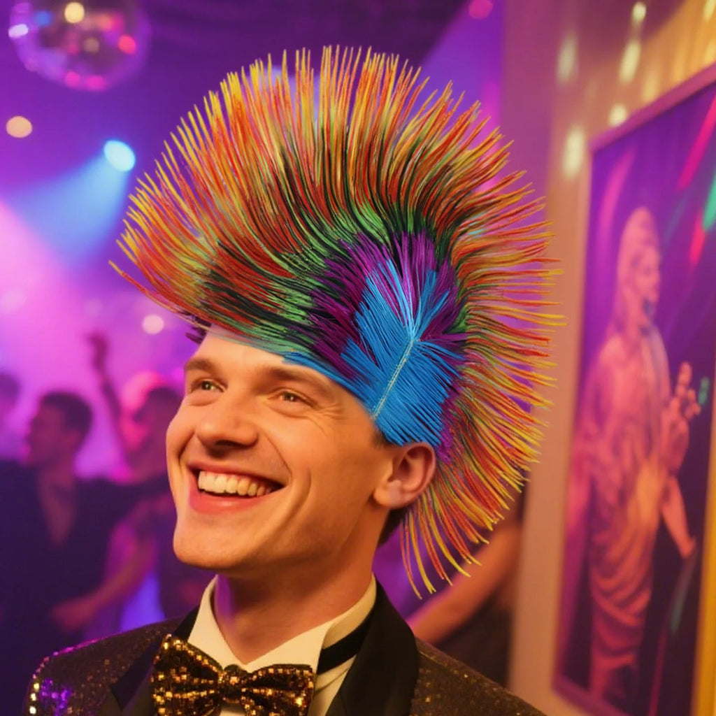 Rainbow Mohawk Wig