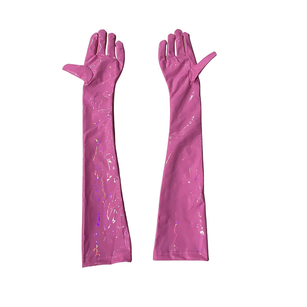 PVC Long Club Gloves