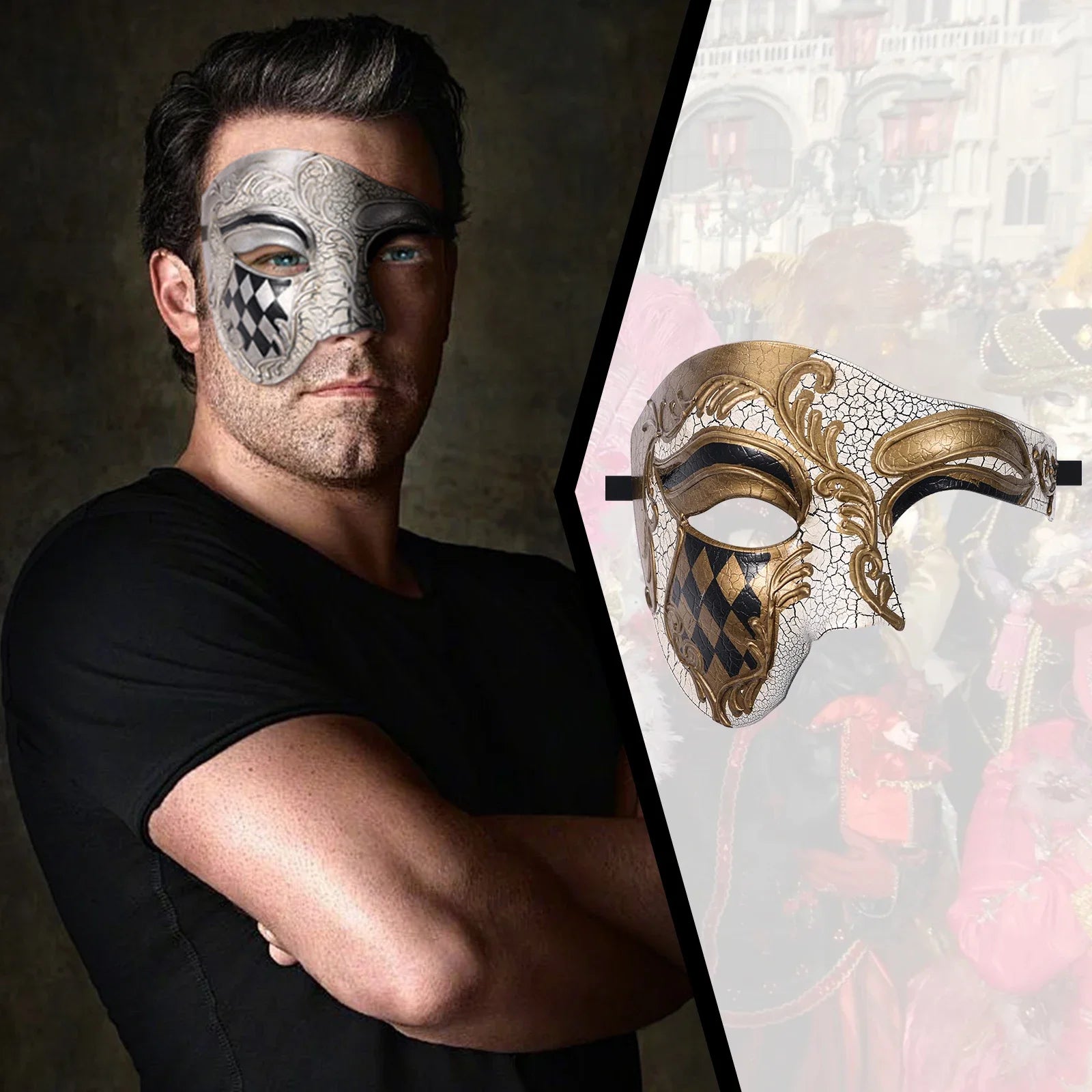 Vintage Men's Masquerade Mask