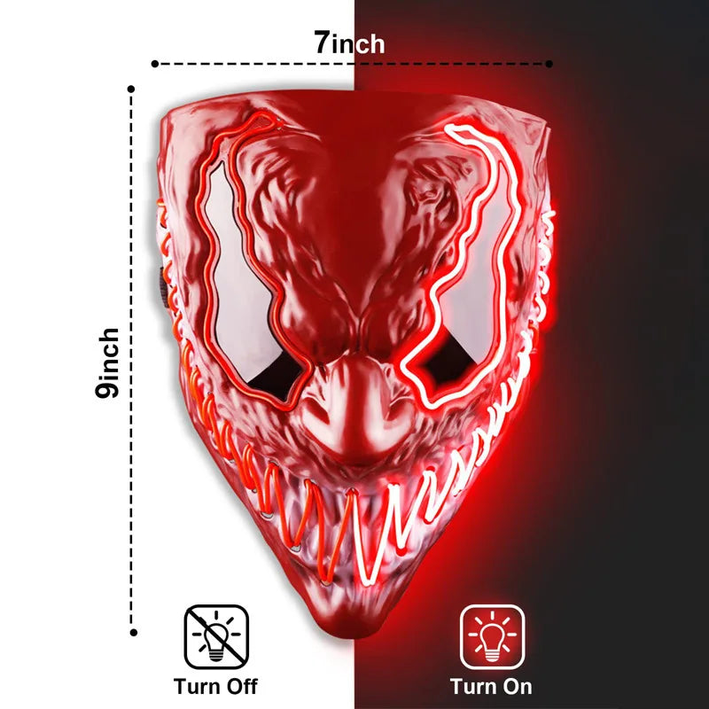LED Venom Horror Mask