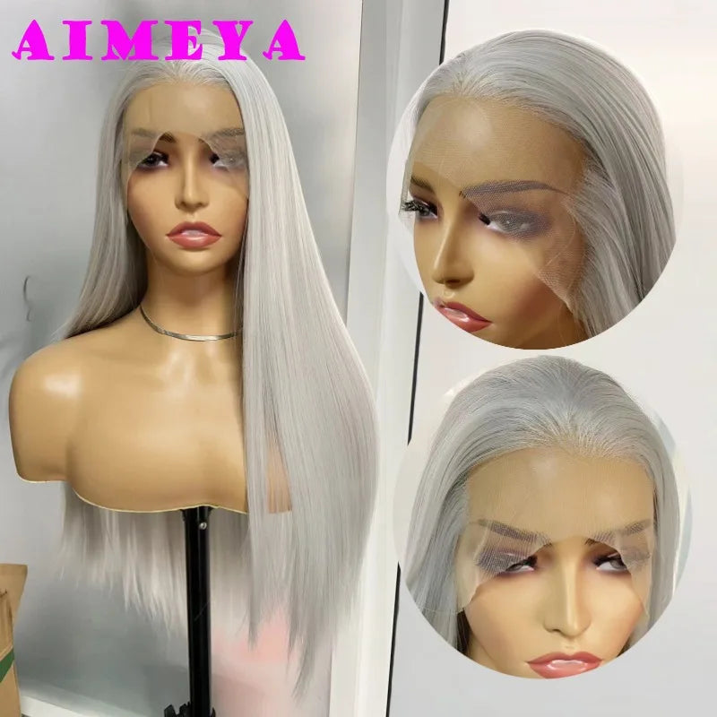 Silver Widow's Peak Wig