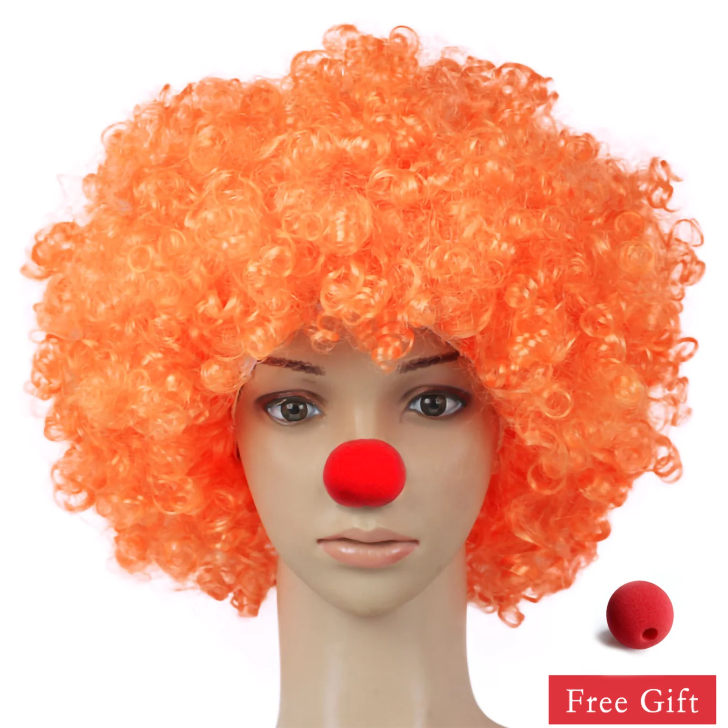 Rainbow Afro Clown Wig
