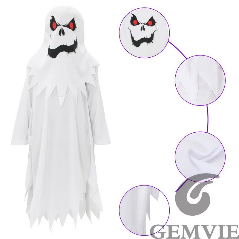 Kids White Ghost Costume